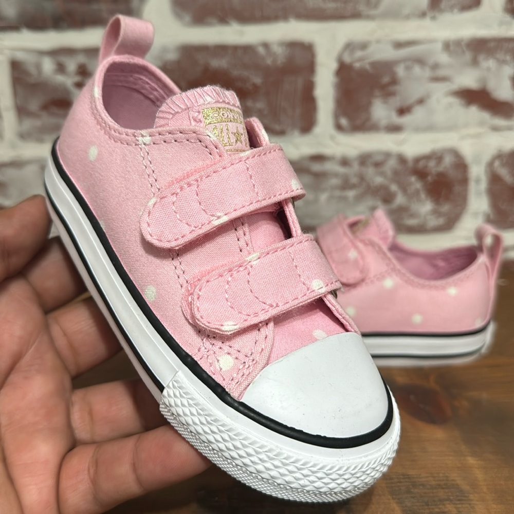 Converse Pink Polka dot Infants Sz 7